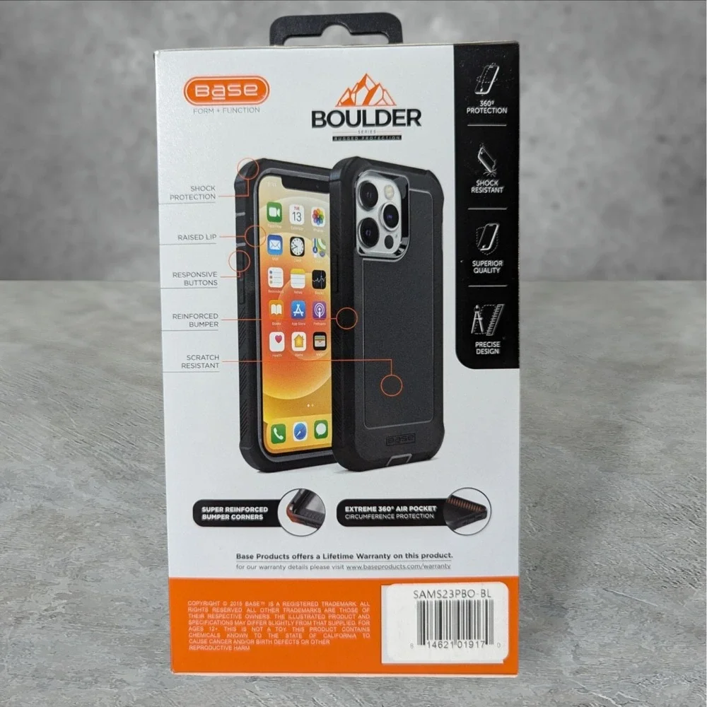 A9. Base Boulder Rugged Series Case For Samsung Galaxy S23 Plus - Navy Blue